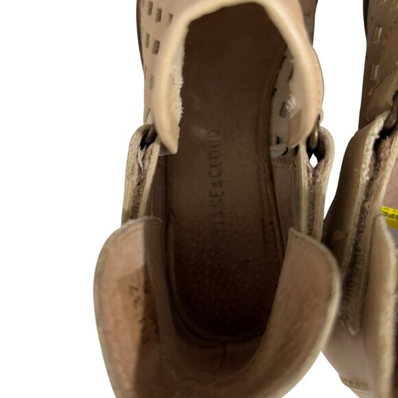 Anthro Musse & Cloud Caila Leather Western Coastal Cowgirl Cutout Ankle Boots 7 - Picture 6 of 10